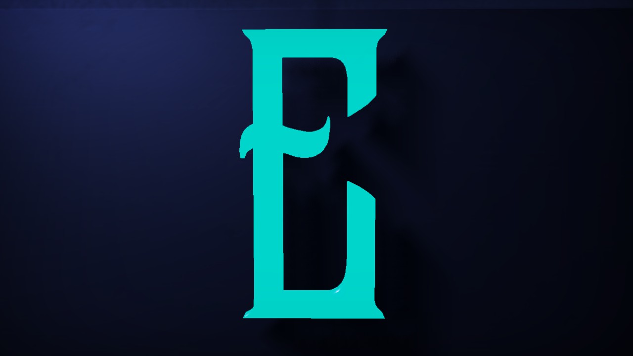 Stanford Font Letter E 85cm Lit Flexicolor.