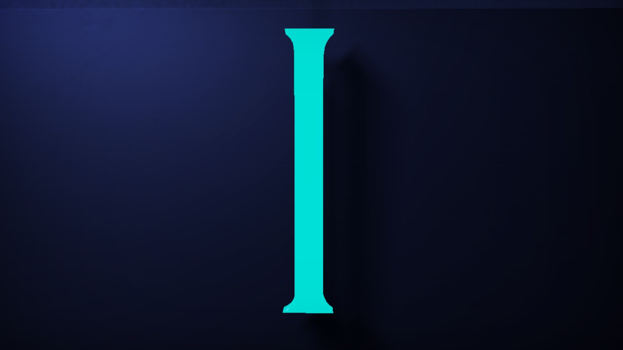 Stanford Font Letter I 85cm Lit Flexicolor.
