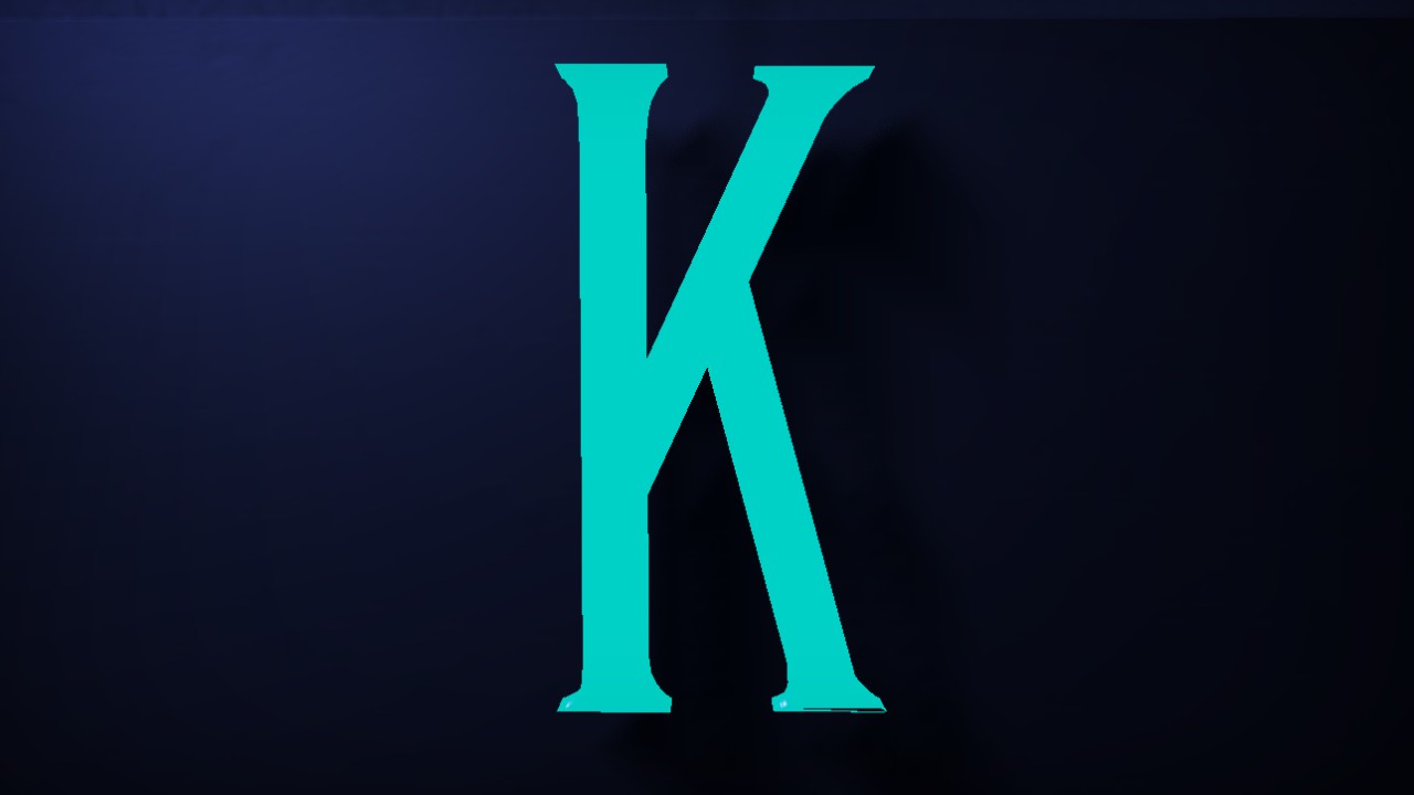 Stanford Font Letter K 85cm Lit Flexicolor.