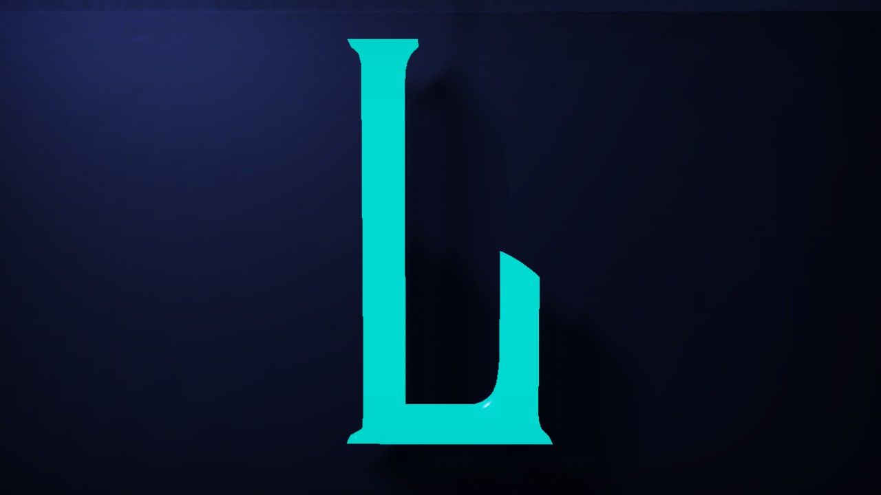 Stanford Font Letter L 85cm Lit Flexicolor.