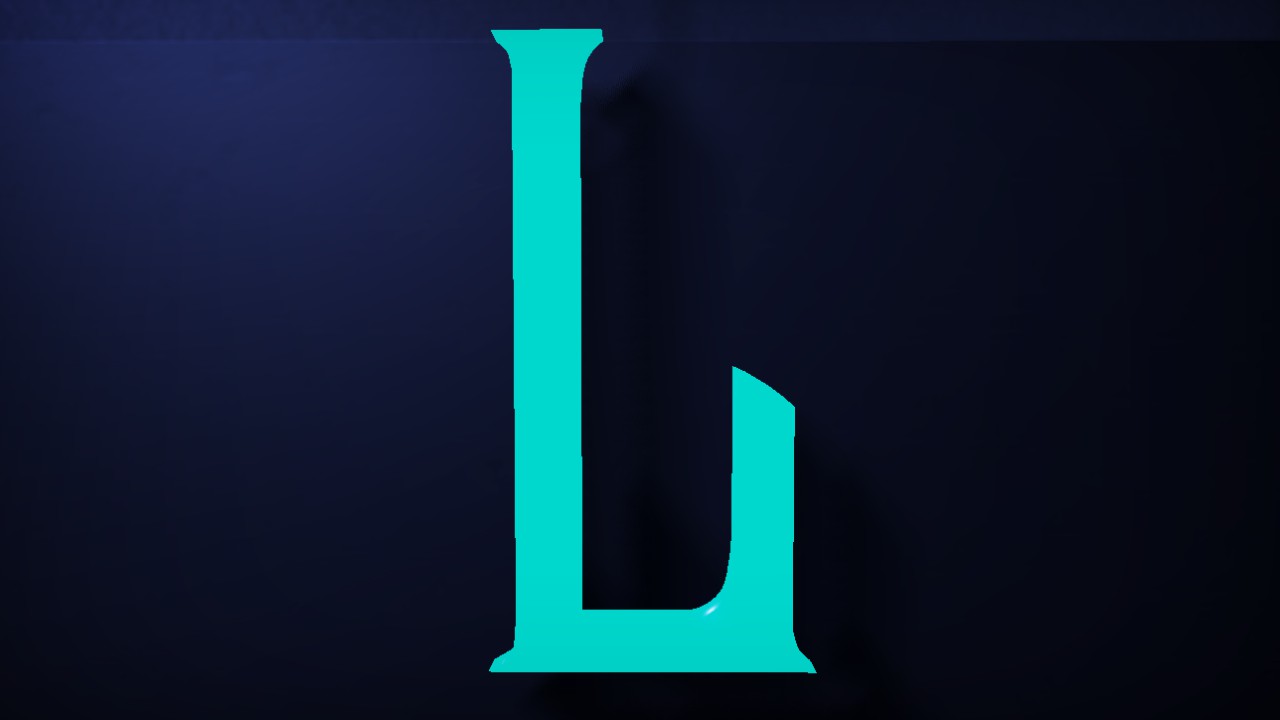 Stanford Font Letter L CAP 85cm Lit Flexicolor.