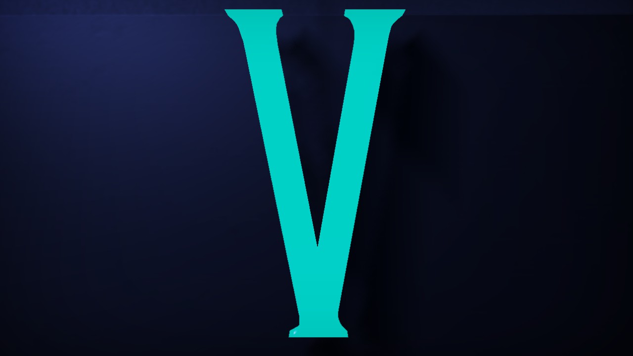 Stanford Font Letter V CAP 85cm Lit Flexicolor.