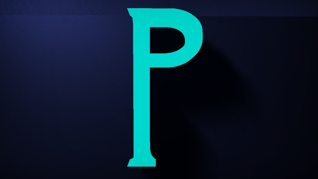 Stanford Font Letter P CAP 85cm Lit Flexicolor.