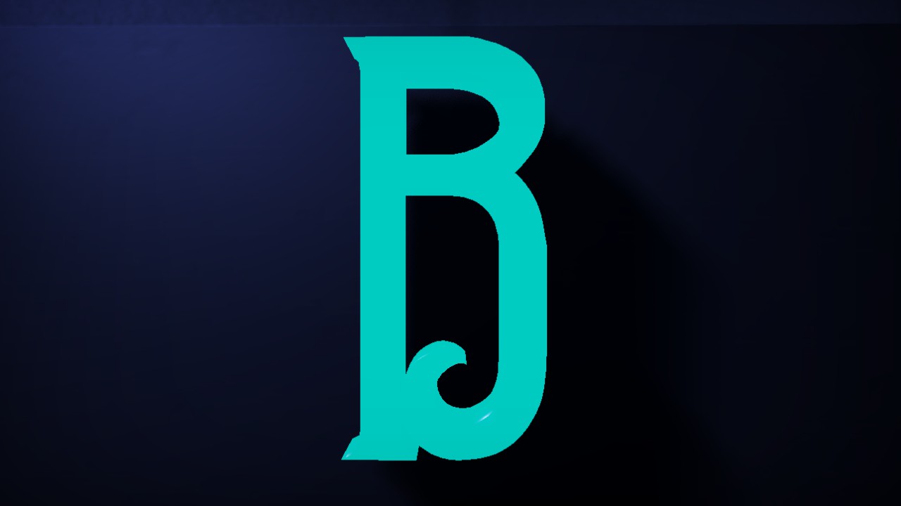 Stanford Font Letter B 85cm Lit Flexicolor.