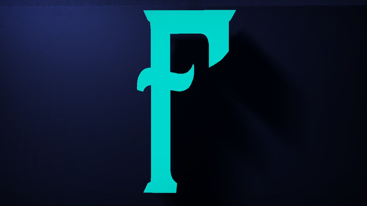Stanford Font Letter F 85cm Lit Flexicolor.