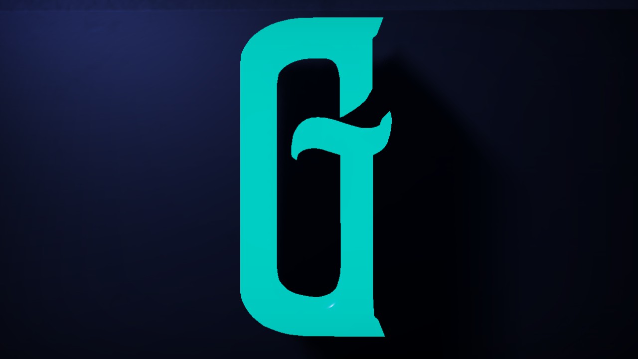 Stanford Font Letter G 85cm Lit Flexicolor.
