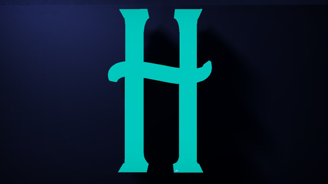 Stanford Font Letter H 85cm Lit Flexicolor.