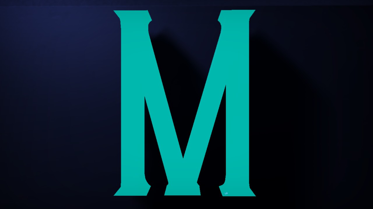 Stanford Font Letter M 85cm Lit Flexicolor.