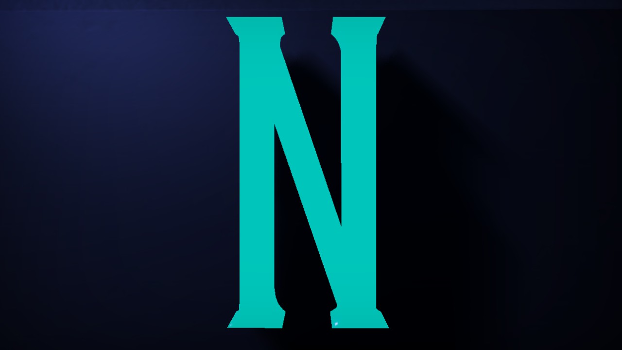 Stanford Font Letter N 85cm Lit Flexicolor.