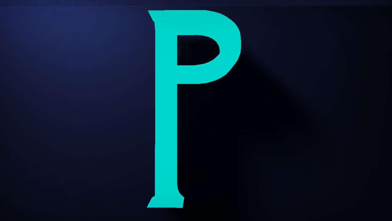 Stanford Font Letter P 85cm Lit Flexicolor.