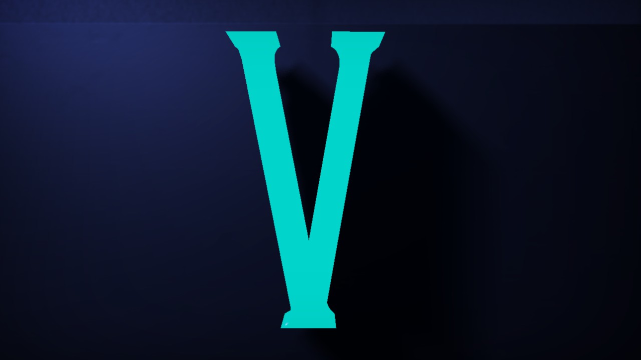 Stanford Font Letter V 85cm Lit Flexicolor.
