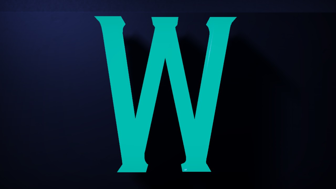 Stanford Font Letter W 85cm Lit Flexicolor.