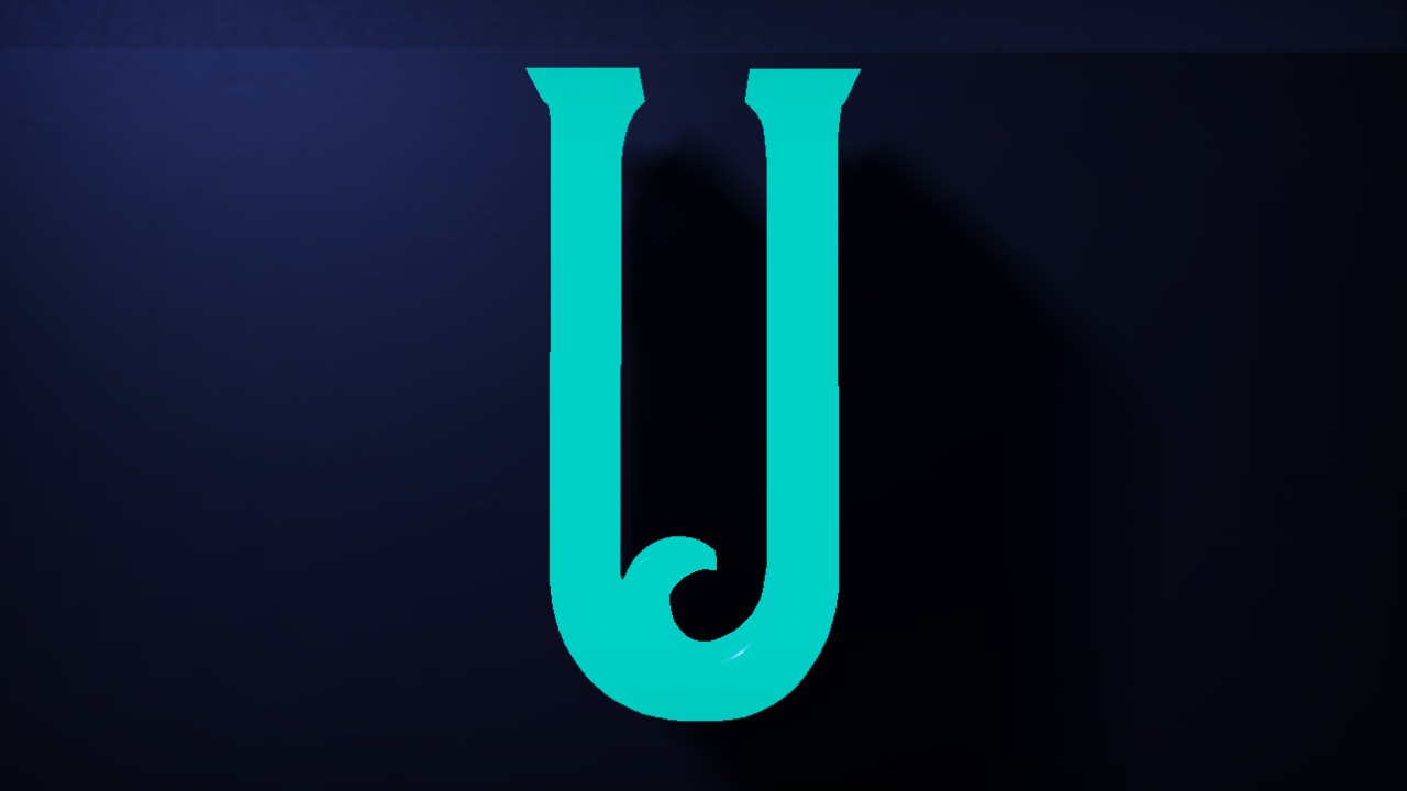 Stanford Font Letter U 85cm Lit Flexicolor.