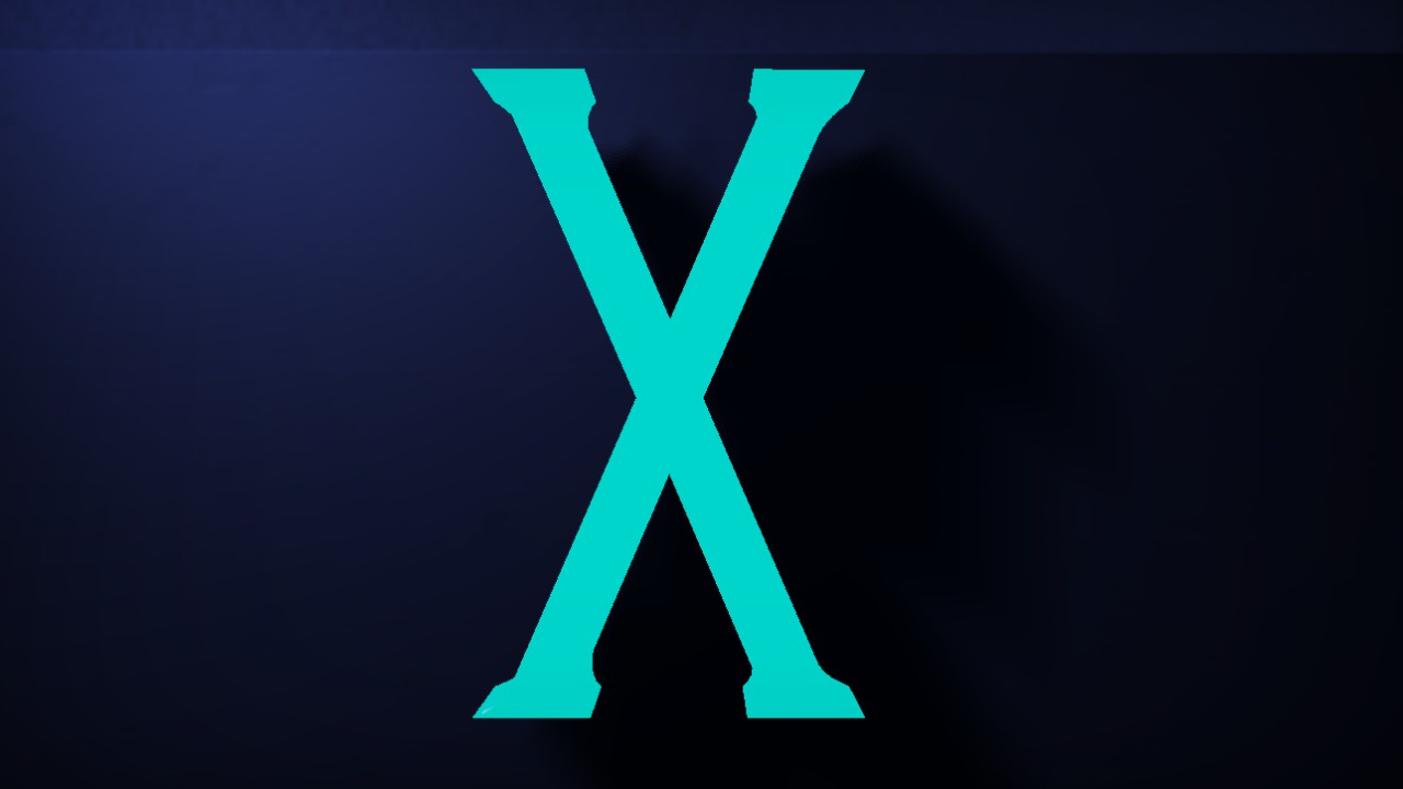 Stanford Font Letter X 85cm Lit Flexicolor.