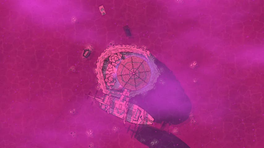 Magic island, with carpet