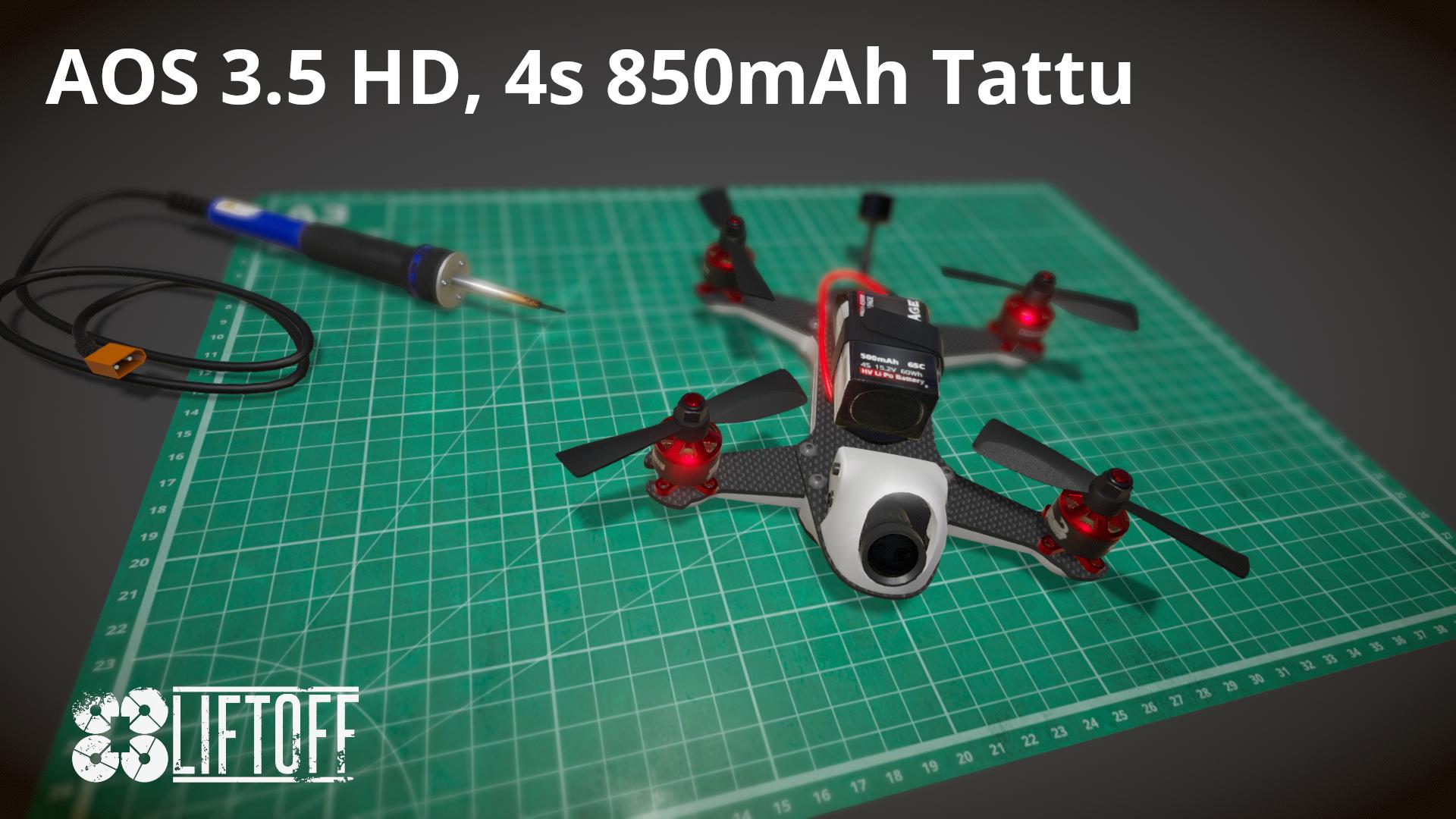 AOS 3.5 HD, 4s 850mAh Tattu
