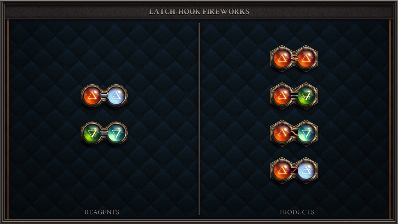 LATCH-HOOK FIREWORKS