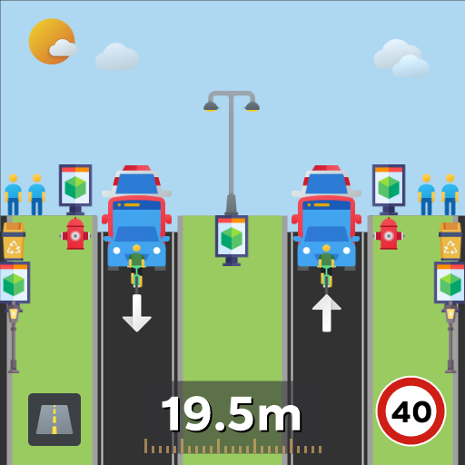 惠来新式绿化带公路双向2车道