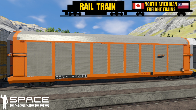 Rail Train BNSF Autorack