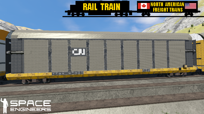 Rail Train CN Autorack Weathered