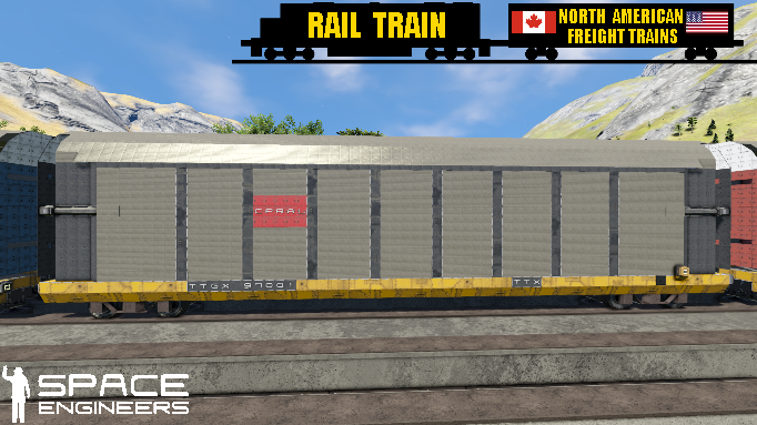 Rail Train CP Autorack Weathered
