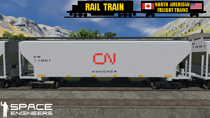 Rail Train CN Covered Hopper Car Orange Logo