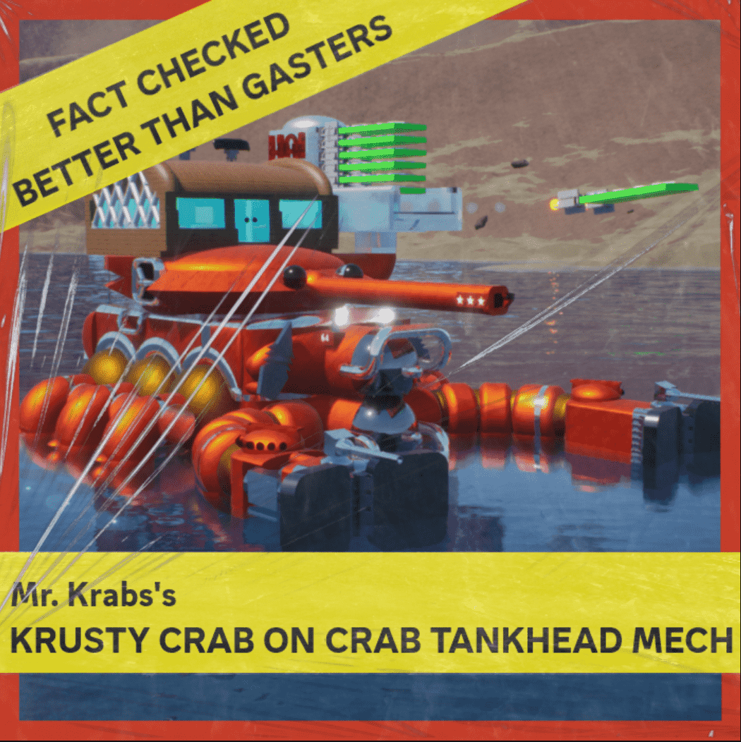 Mr.Krabs Krusty Krab on Crab tankhead mech with money shooter+interior