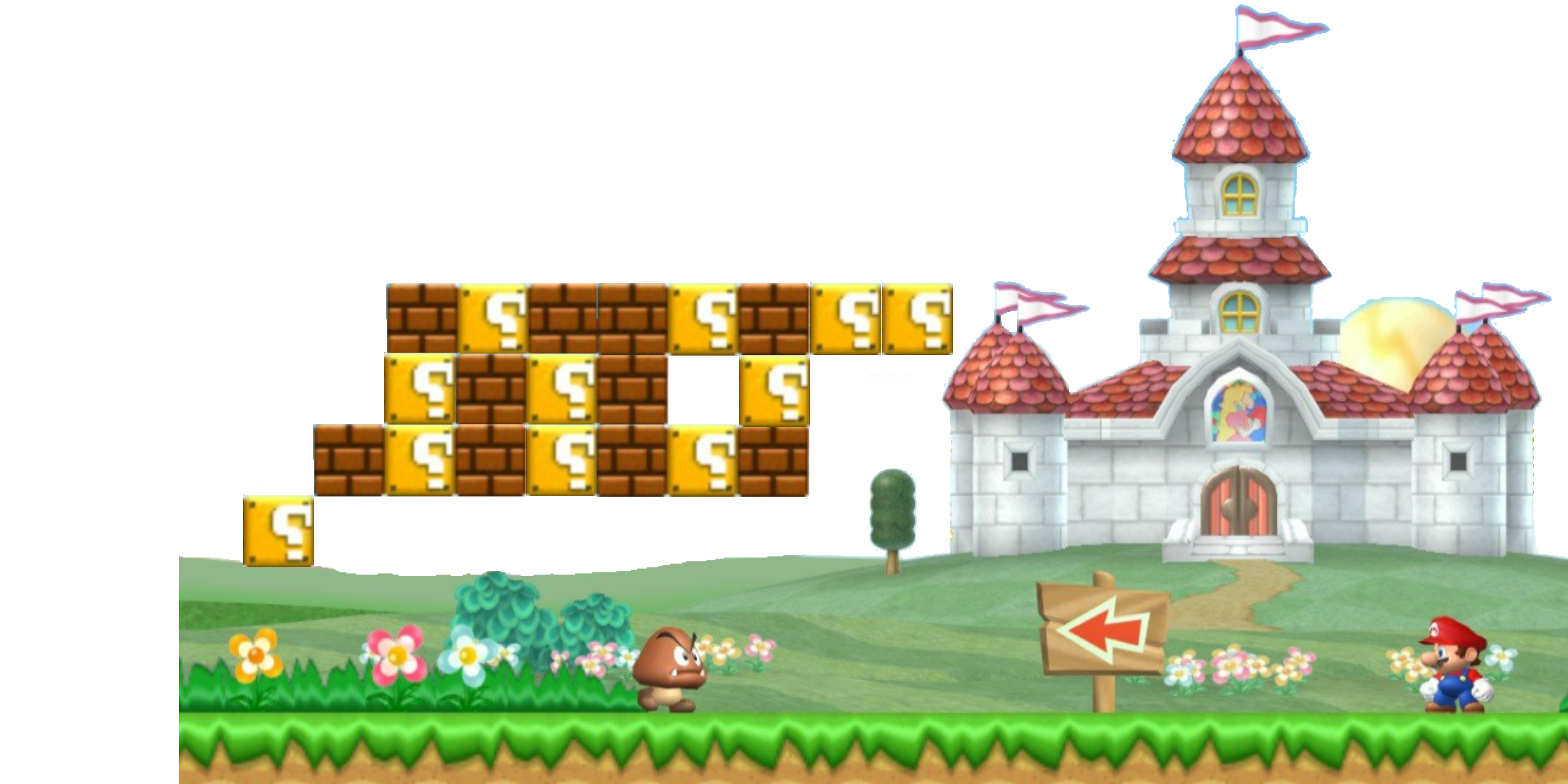 mario buildin in mirrorstyle