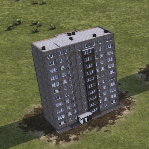 Multi-storey residential building + store