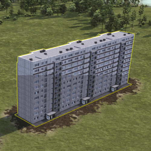 Multi-storey residential building - skins