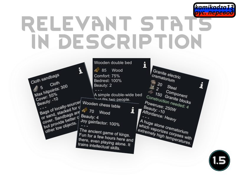 Relevant Stats In Description rus