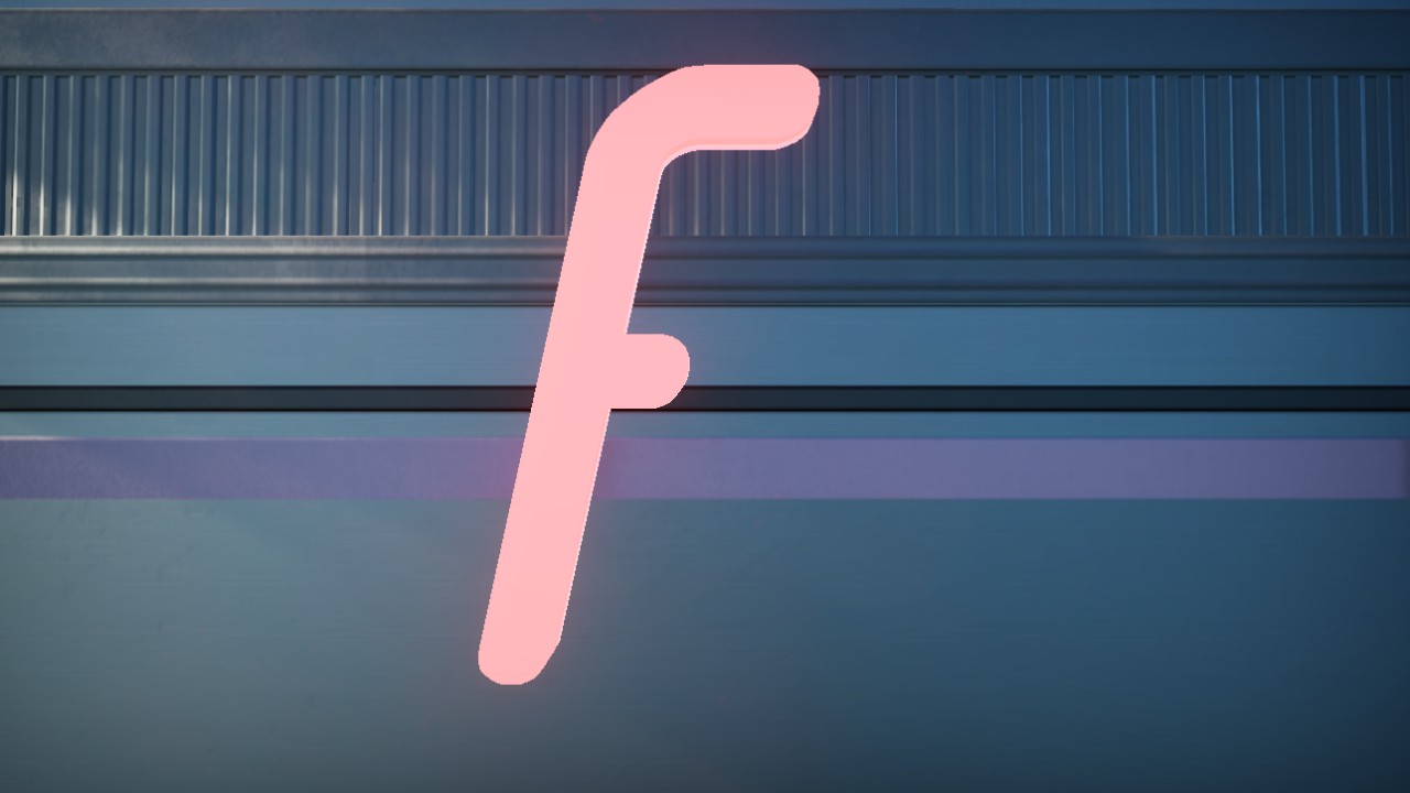 Hotel Motel Font Letter F 2m Lit Flexicolor