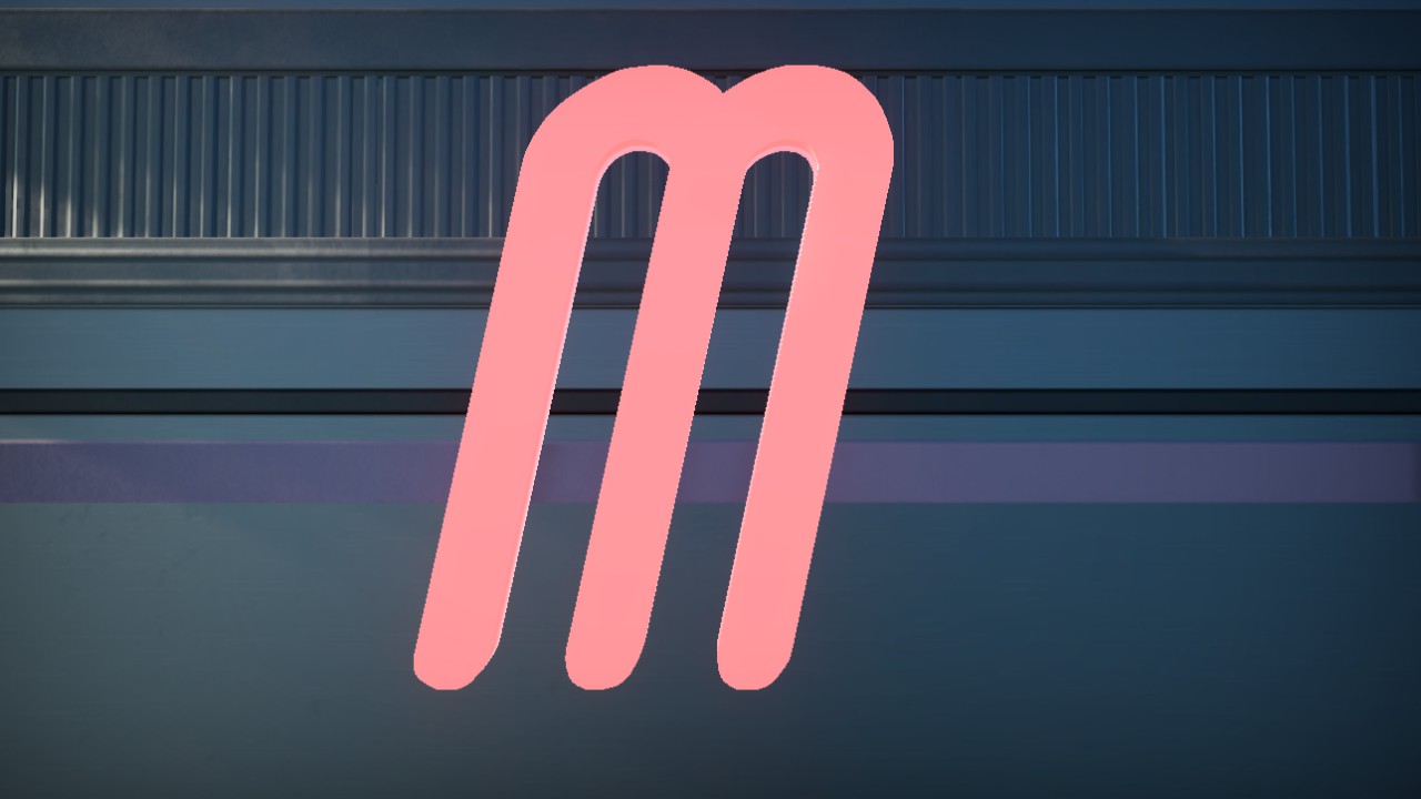 Hotel Motel Font Letter M 2m Lit Flexicolor