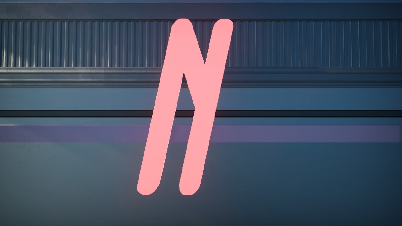 Hotel Motel Font Letter N 2m Lit Flexicolor