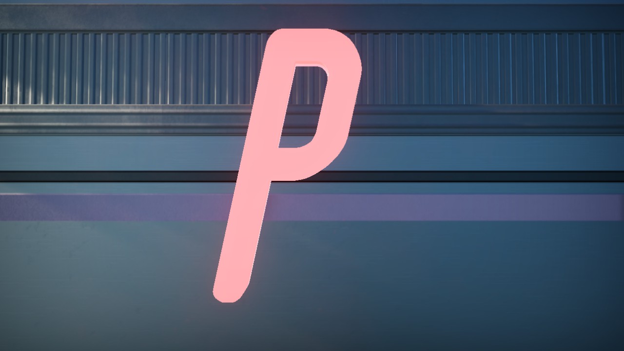 Hotel Motel Font Letter P 2m Lit Flexicolor