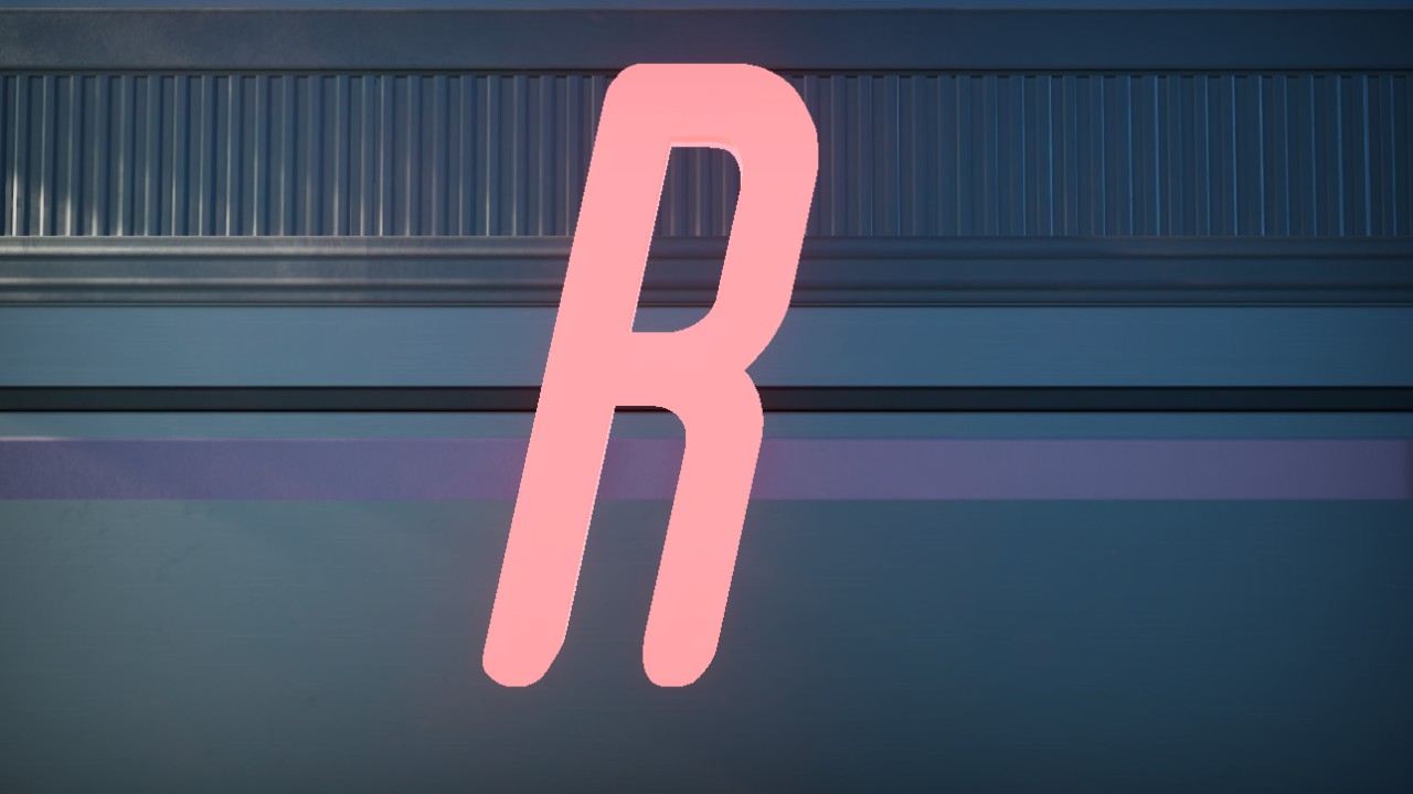 Hotel Motel Font Letter R 2m Lit Flexicolor