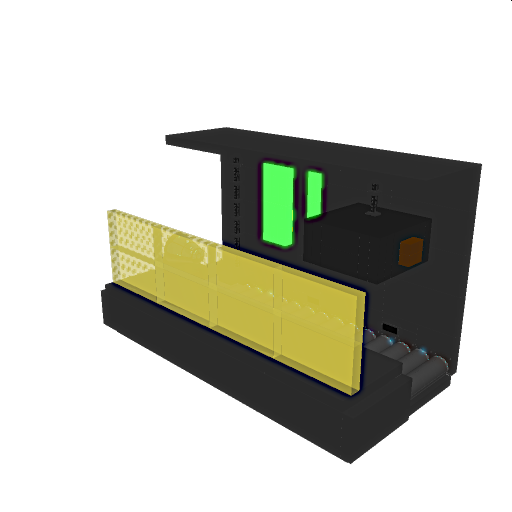 Gold cube industrial Nuclear rod factory