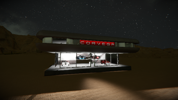 Corvega Dealer Show Room wip