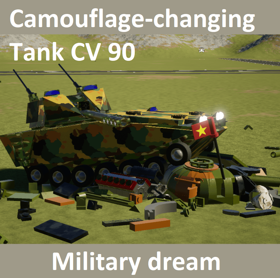 Camouflage-changing tank CV 90 - military dream