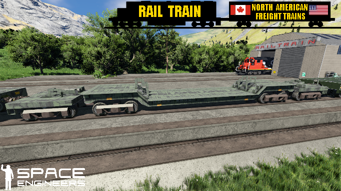 Rail Train DODX 8 Axle Depressed Center Flat Car