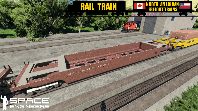 Rail Train BNSF Well Car