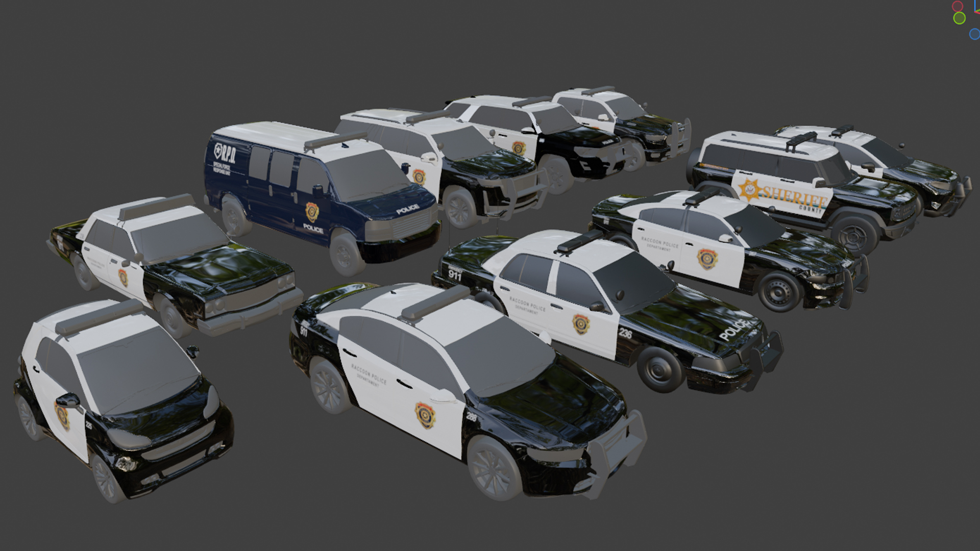 Car Pack RE2 - Raccoon City Police Department - RPD