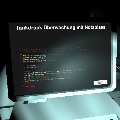 Tankdruck Überwachung mit Notablass