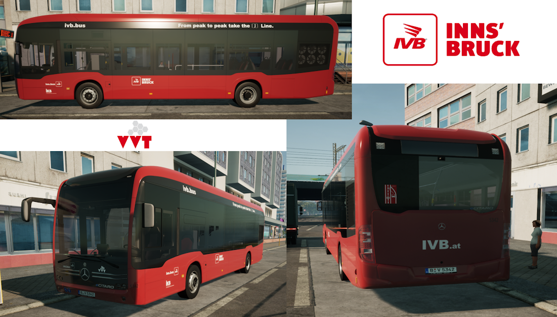 IVB Innsbruck E-citaro ( Innsbruck Map )