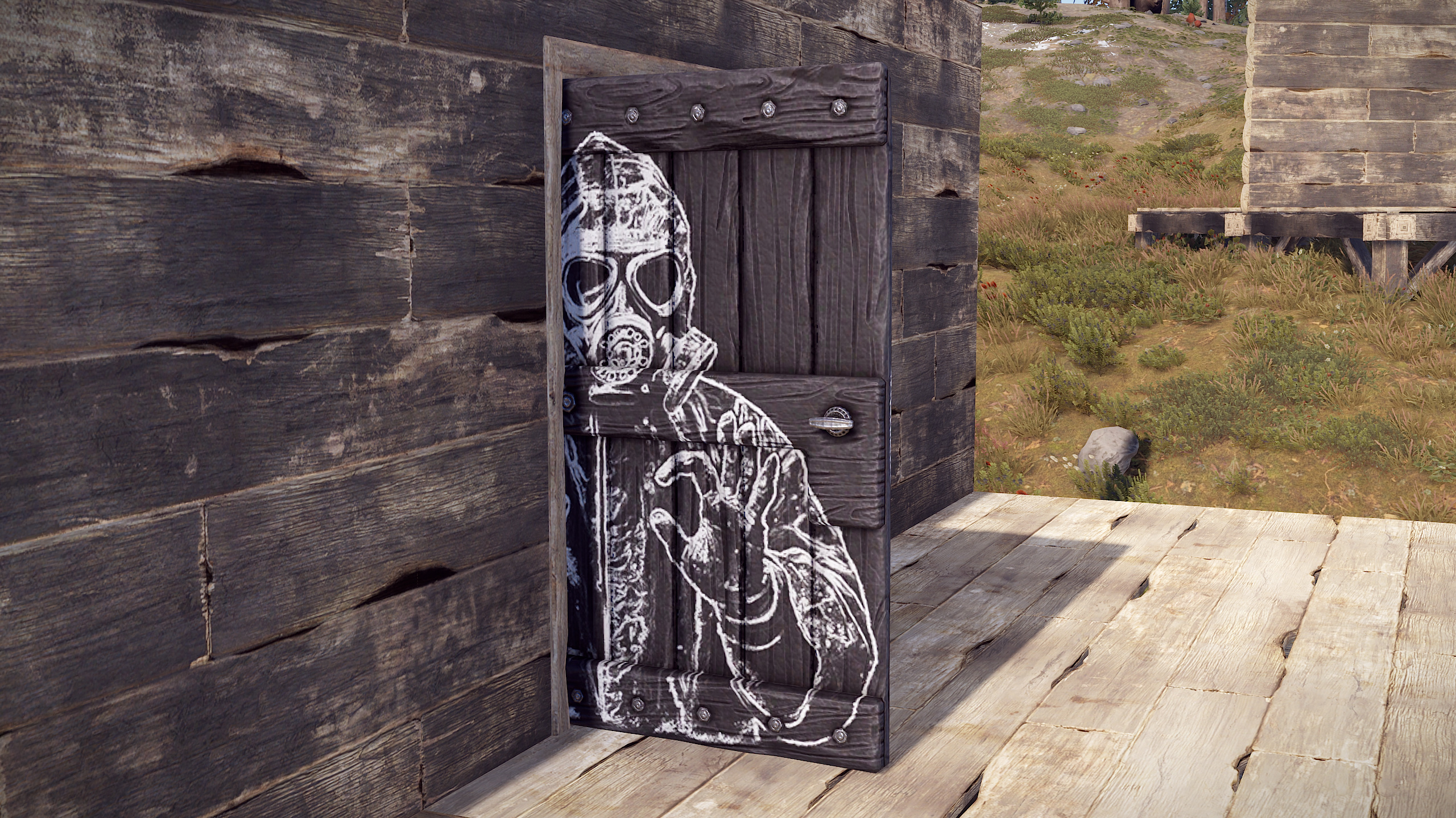 Chalk Menace Wood Door
