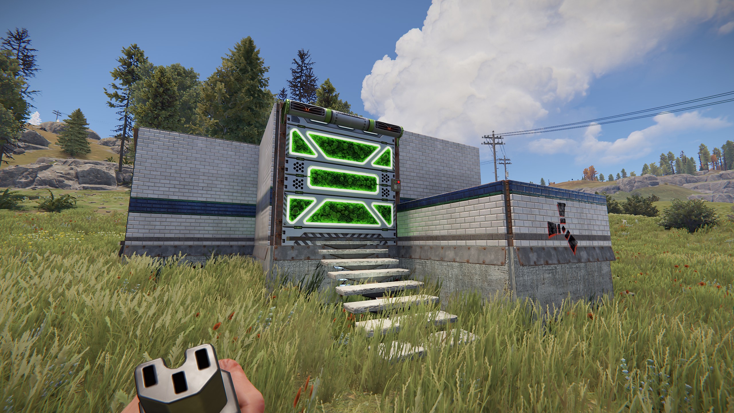 Greening Area Garage Door