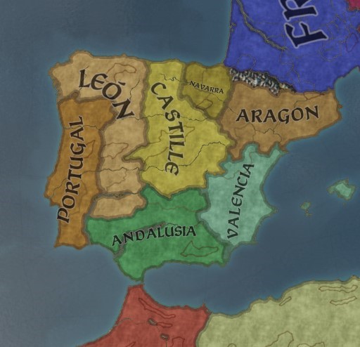 Spanish de jure borders