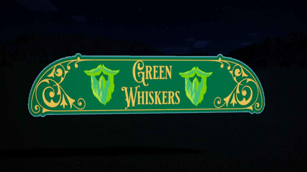 OZ-GreenWhiskersSign