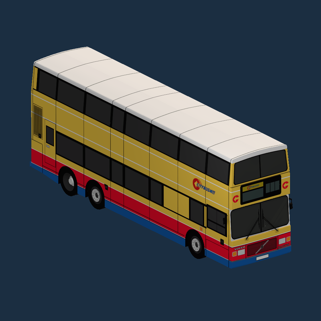 CTB Volvo Olympian 12M Plaxton Body 90's color