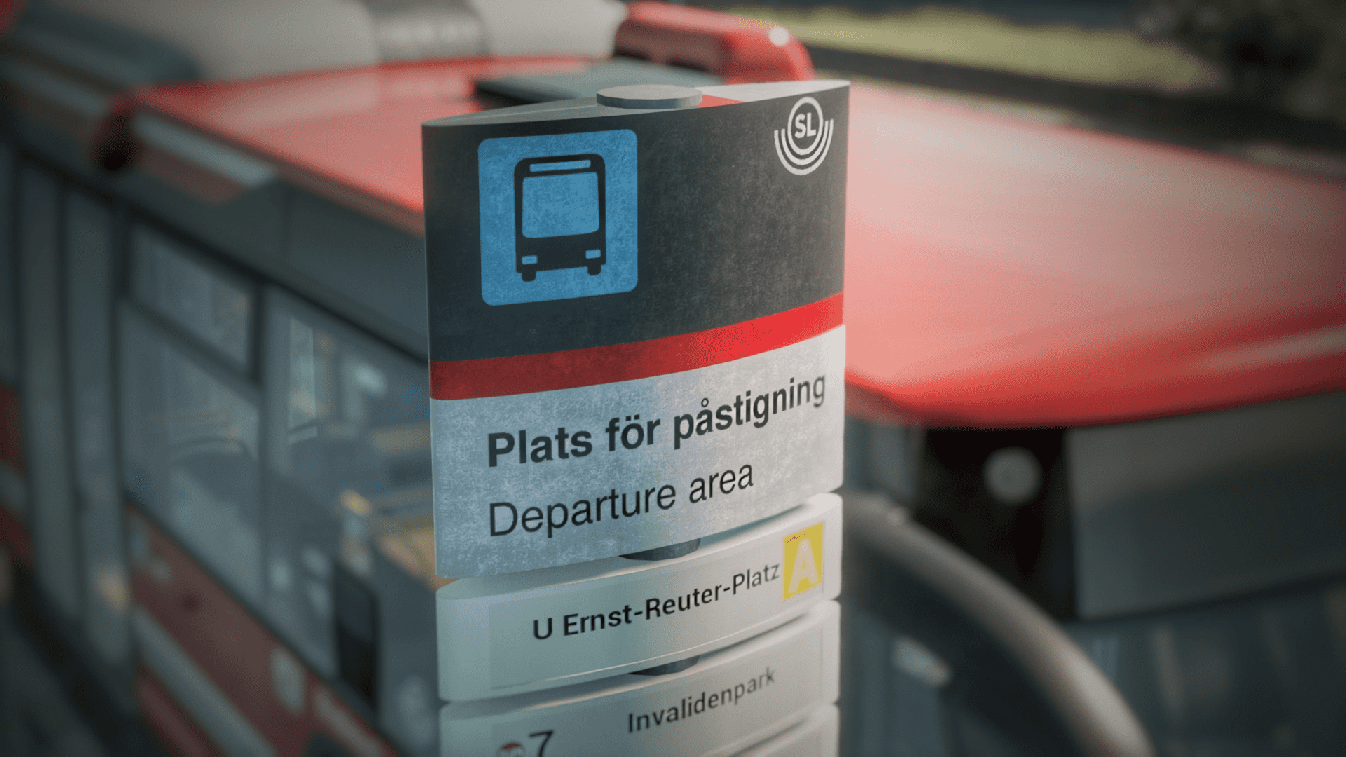 SL Bus Stop Sign